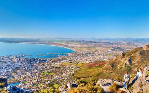 Kapstadt Stadtrundfahrt Sightseeing-Bus am Tafelberg in Kapstadt